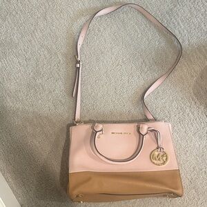 Michael Kors Blush and Camel Crossbody Bag